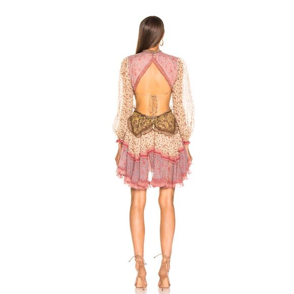 Zimmermann 3 Juniper cutout floral ruffle mini dress - Picture 11 of 12